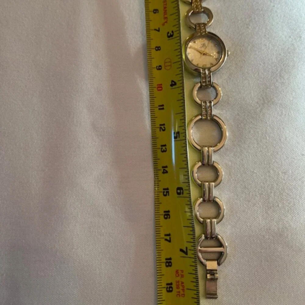 VINTAGE | Silver-Tone Bracelet Watch with Rhinestones-NEW Battery
